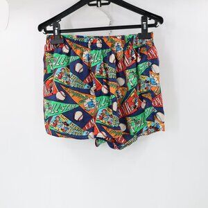 Vintage Mickey Inc. Silk Pajama Shorts Medium Donald duck Mickey Mouse baseball